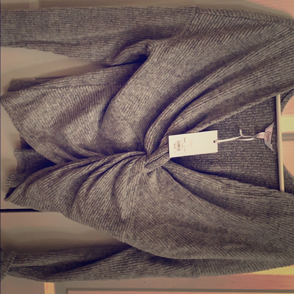 Front knit sweater shirt